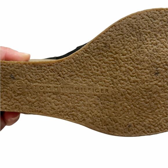 Tommy Hilfiger Black Plaid Suede Wedge Boots - Picture 8 of 8